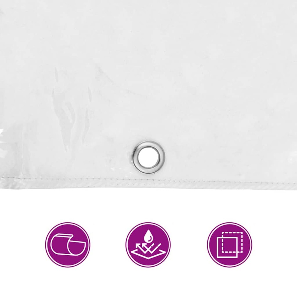Lona transparente con ojales PVC 8x8