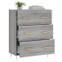 Aparador de madera de ingeniería gris Sonoma 69,5x34x90