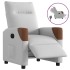 Sillón reclinable eléctrico de tela gris