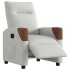 Sillón reclinable eléctrico de tela gris