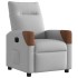 Sillón reclinable eléctrico de tela gris