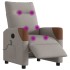 Sillón reclinable de masaje eléctrico tela gris
