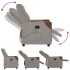 Sillón reclinable de masaje eléctrico tela gris