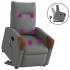Silla de masaje reclinable de pie de tela gris