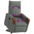 Silla de masaje reclinable de pie de tela gris