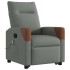Silla de masaje reclinable de pie de tela gris