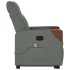 Silla de masaje reclinable de pie de tela gris