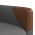 Silla de masaje reclinable de pie de tela gris