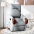 Sillón eléctrico reclinable elevable de tela gris