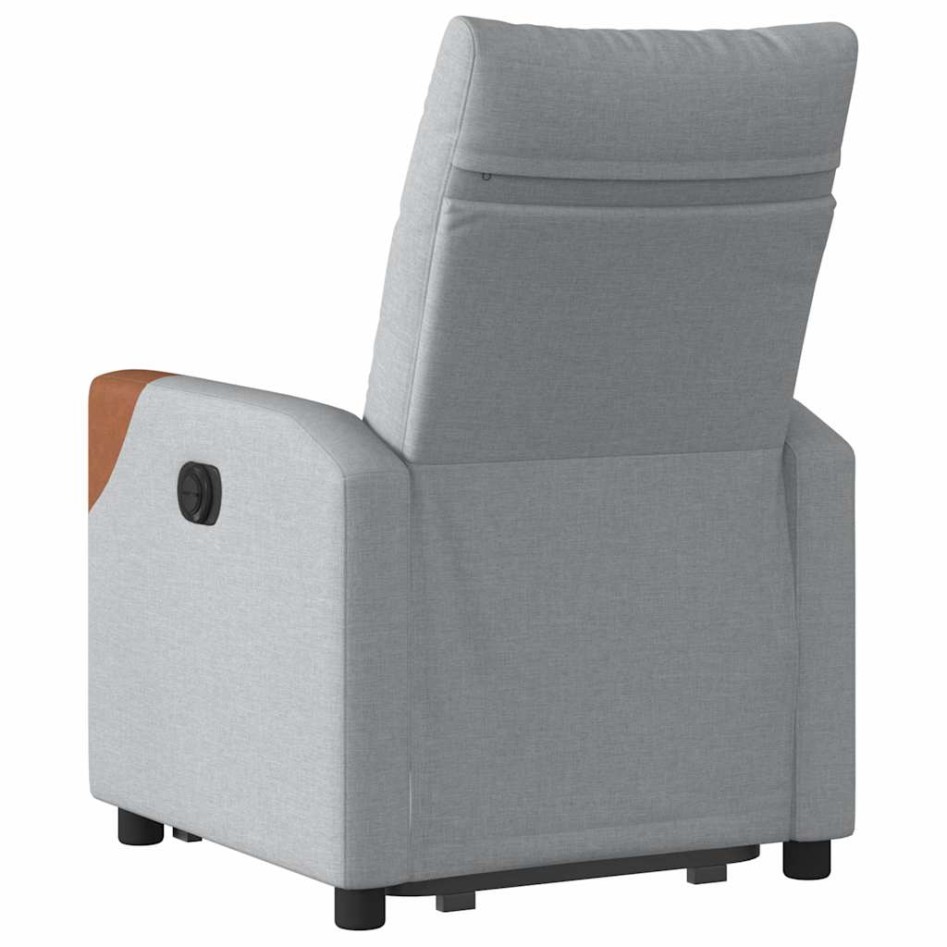 Sillón eléctrico reclinable elevable de tela gris