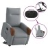 Sillón eléctrico reclinable elevable de tela gris