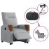 Sillón eléctrico reclinable elevable de tela gris