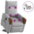 Sillón de masaje eléctrico reclinable elevable tela gris