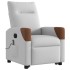 Sillón de masaje eléctrico reclinable elevable tela gris