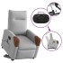 Sillón de masaje eléctrico reclinable elevable tela gris