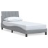Estructura de cama sin colchón tela gris claro 90x190