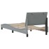 Estructura de cama sin colchón tela gris claro 90x190