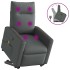 Silla de masaje reclinable de pie de tela gris