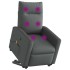 Silla de masaje reclinable de pie de tela gris