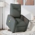 Silla de masaje reclinable de pie de tela gris