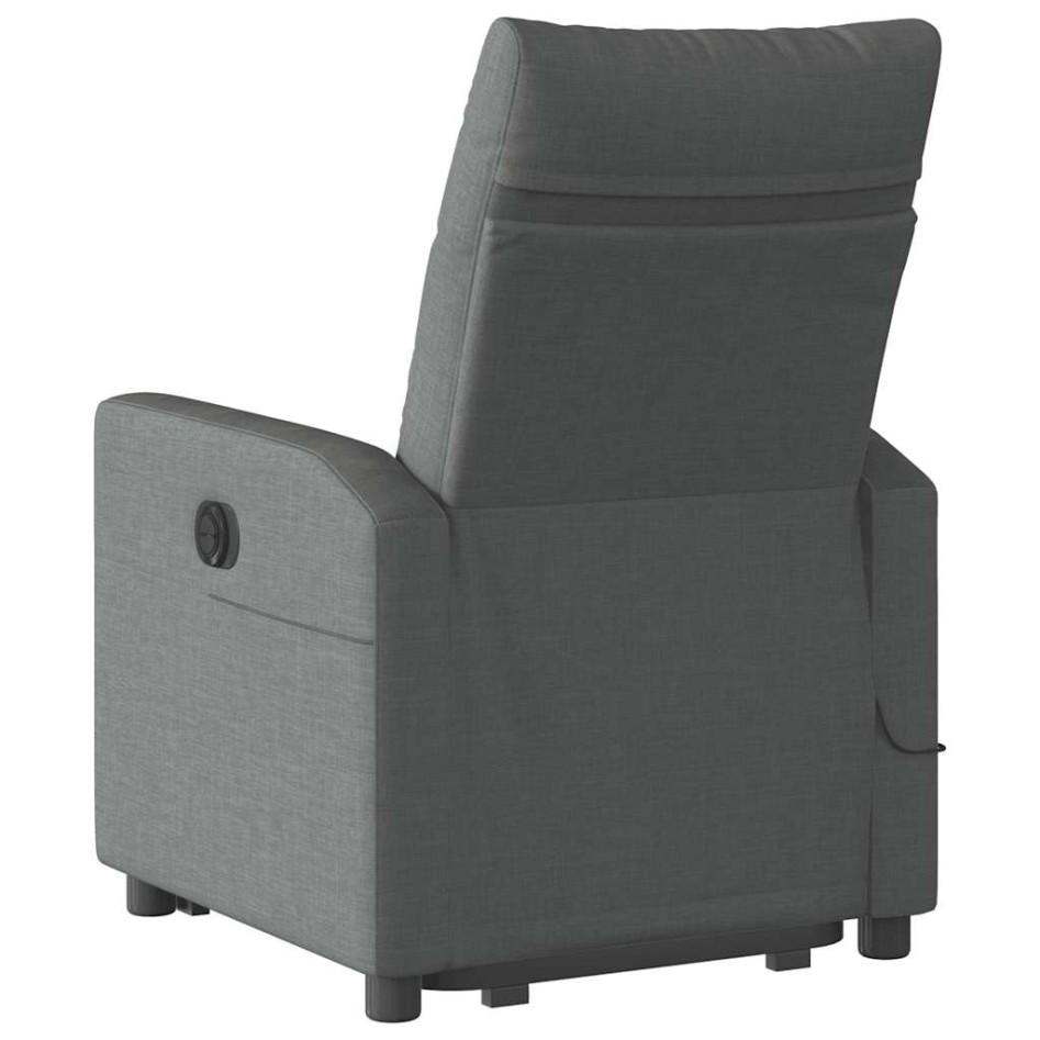 Silla de masaje reclinable de pie de tela gris