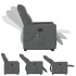 Silla de masaje reclinable de pie de tela gris