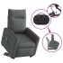 Silla de masaje reclinable de pie de tela gris