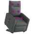 Sillón de masaje eléctrico reclinable elevable tela gris