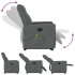 Sillón de masaje eléctrico reclinable elevable tela gris