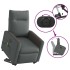 Sillón de masaje eléctrico reclinable elevable tela gris