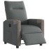 Sillón reclinable eléctrico de tela gris