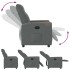 Sillón reclinable eléctrico de tela gris