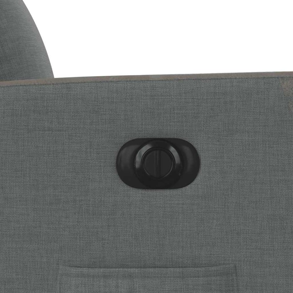 Sillón reclinable eléctrico de tela gris