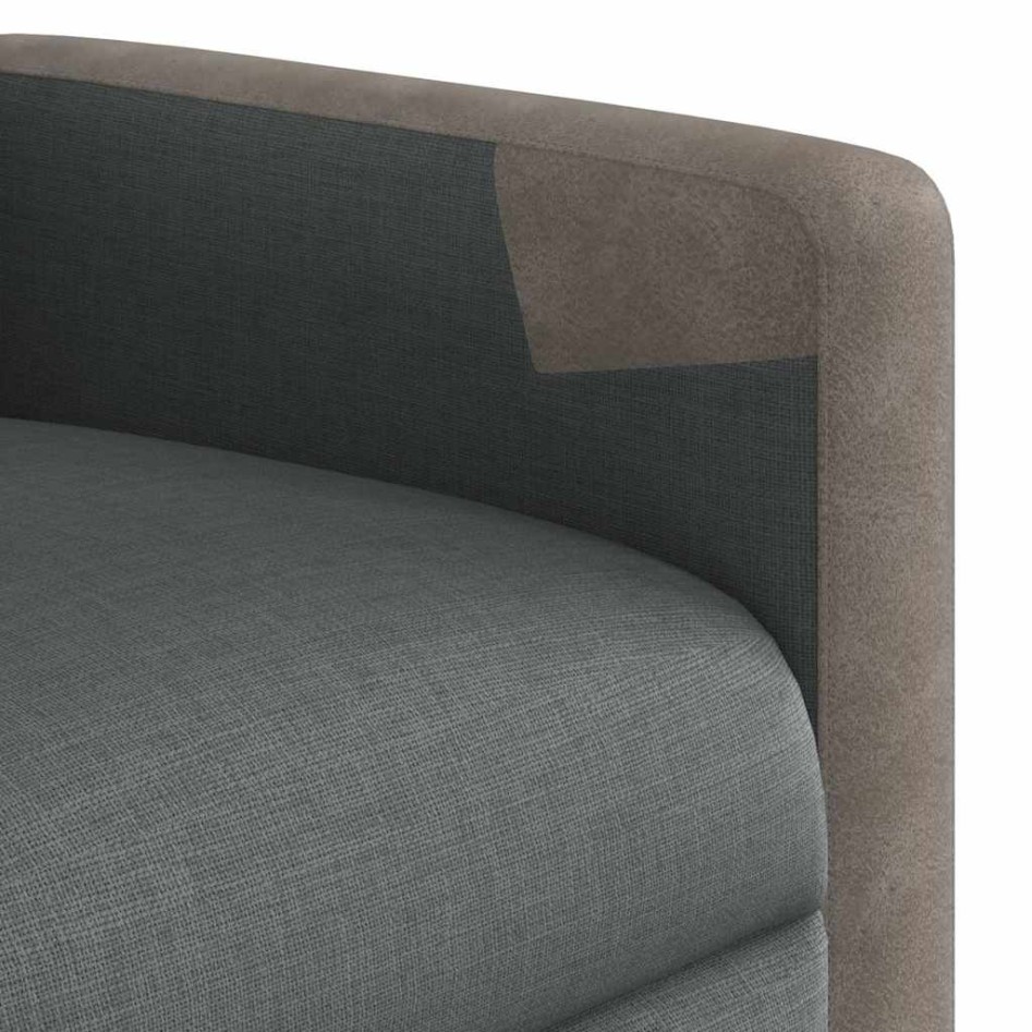 Sillón reclinable eléctrico de tela gris