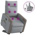 Sillón de masaje reclinable de pie de tela gris