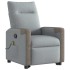 Sillón de masaje reclinable de pie de tela gris