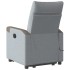 Sillón de masaje reclinable de pie de tela gris