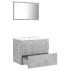 Juego de muebles de baño madera de ingeniería gris