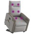 Sillón de masaje eléctrico reclinable elevable tela gris