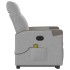 Sillón de masaje eléctrico reclinable elevable tela gris