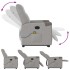 Sillón de masaje eléctrico reclinable elevable tela gris
