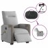 Sillón de masaje eléctrico reclinable elevable tela gris