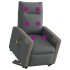 Sillón de masaje eléctrico reclinable elevable tela gris