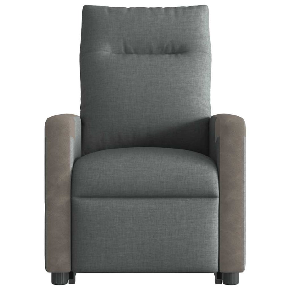 Sillón de masaje eléctrico reclinable elevable tela gris