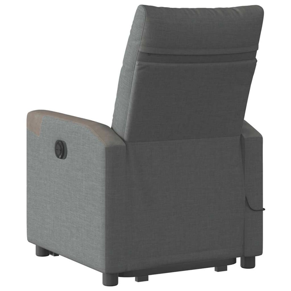 Sillón de masaje eléctrico reclinable elevable tela gris