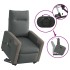 Sillón de masaje eléctrico reclinable elevable tela gris
