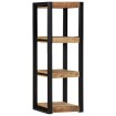 Estante de pared madera maciza de mango 35x35x100 cm