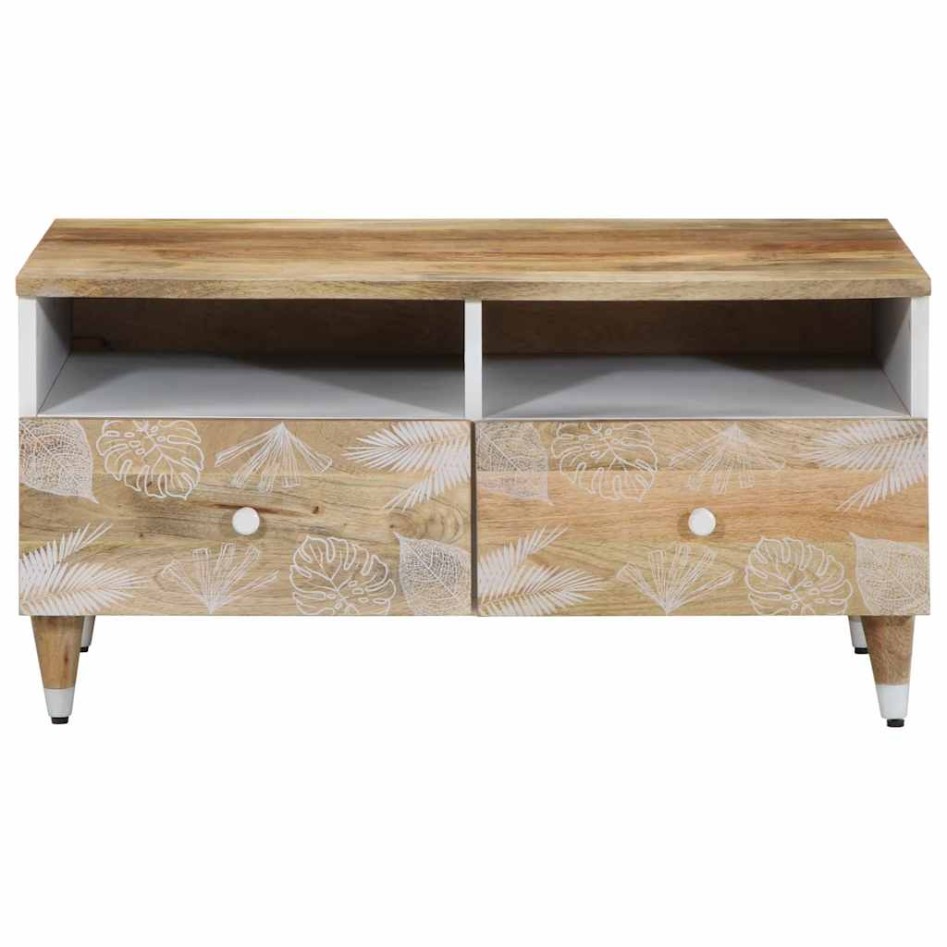 Mesa de centro de madera maciza mango 80x54x40