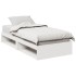 Sofá cama sin colchón madera maciza de pino blanco 90x200