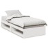 Sofá cama sin colchón madera maciza de pino blanco 90x200